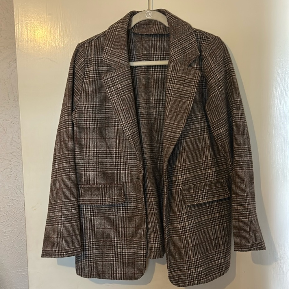 Multicolor plaid blazer